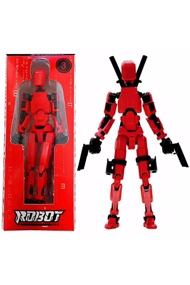 VAKIND Red 13 Action Figures T13 Figure 3D Printed Multi-Jointed Movable Lucky Assembly Completed Fu