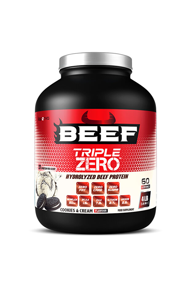 Beef Triple Zero Hydrolyzed, Cookies and Cream, 4 LB