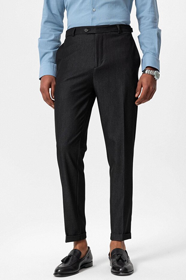 Slim Fit Double Leg Men's Trousers