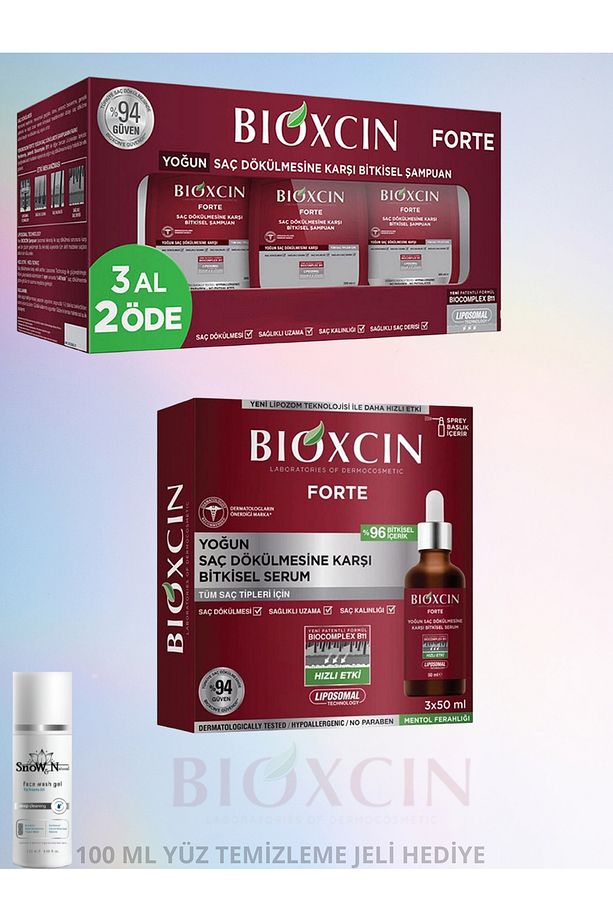 Forte Yoğun Dökülme Karşıtı Şampuan (Tüm Saç Tipleri İçin) 3x300ml & Forte Serum 3x50ml yoğun formül - 1