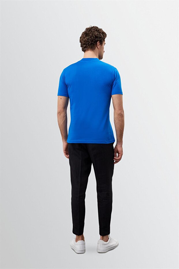 Saks Slim Fit Basic T-Shirt - 5