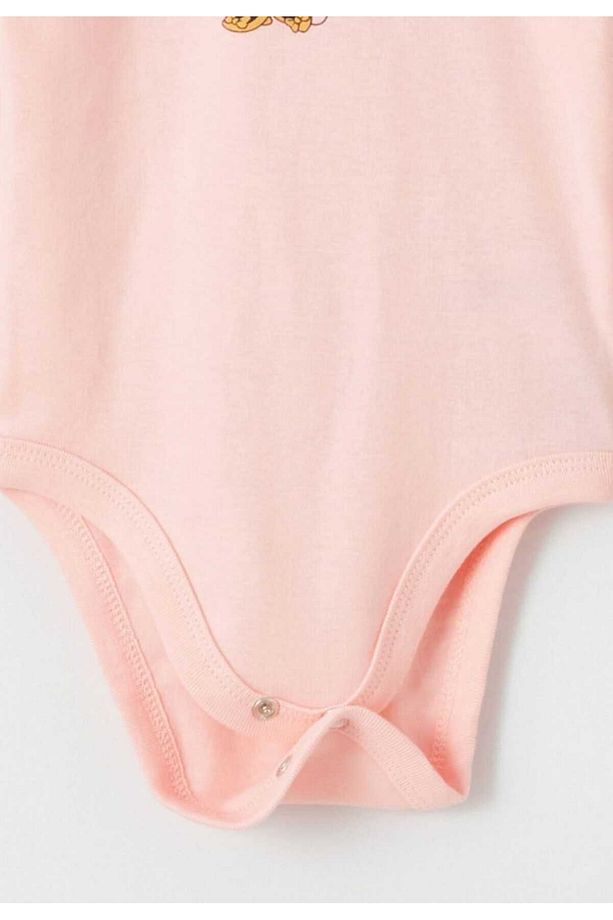 LCW baby Bisiklet Yaka Uzun Kollu Minnie Mouse Baskılı Kız Bebek Çıtçıtlı Body 2'li - 6