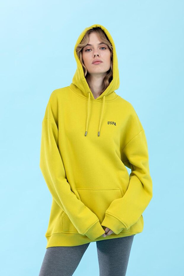 Kapüşonlu Unisex Oversize Basic Sweatshirt - 4