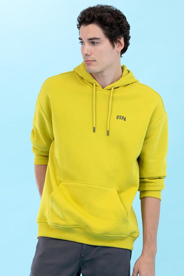 Kapüşonlu Unisex Oversize Basic Sweatshirt - 6