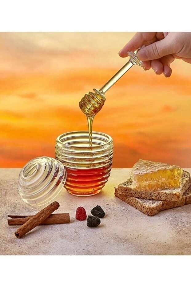 Kp-124 Model Honey Jam and Molasses Tahini Jar with Spoon - 1