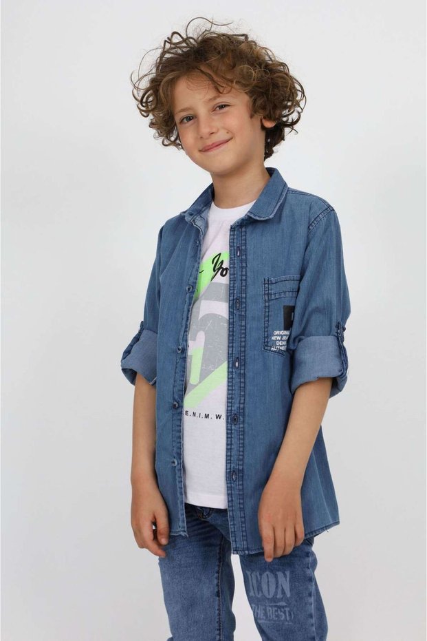 Cicis of My Little Basket Sports Printed Shirt T-Shirt Set-Blue
