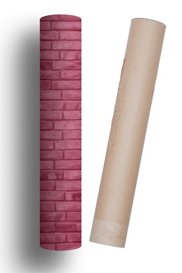 Mutfak Tezgah Arası Folyo Kaplama Tuğla Desen Pembe 60cmx100cm Kendinden Yapışkanlı - 4