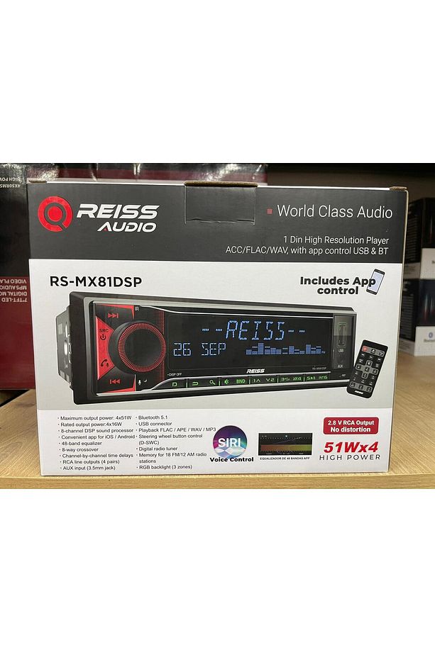 RS-MX81DSP OTO TEYP DSP İŞLEMCİ YÜKSEK VOLTAJ AMFİ ÇIKIŞI RGB MİLİON COLORS SİRİ SES KONTROL - 6