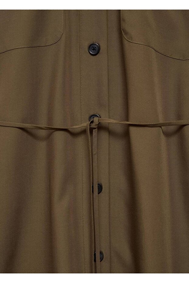 Lyocell-Hemdkleid mit Bindedetail - 6