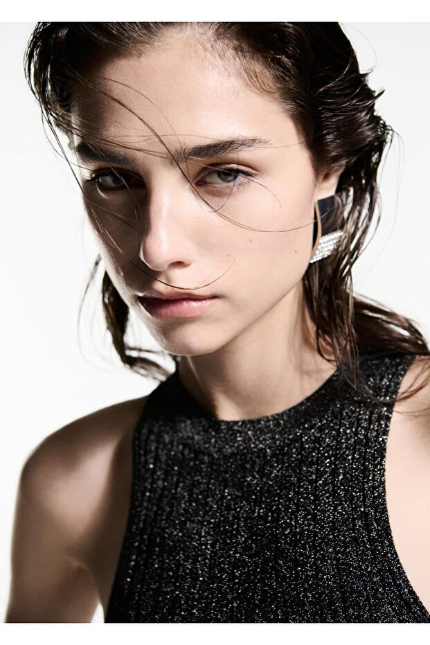 Halter yaka lureks triko bluz - 7