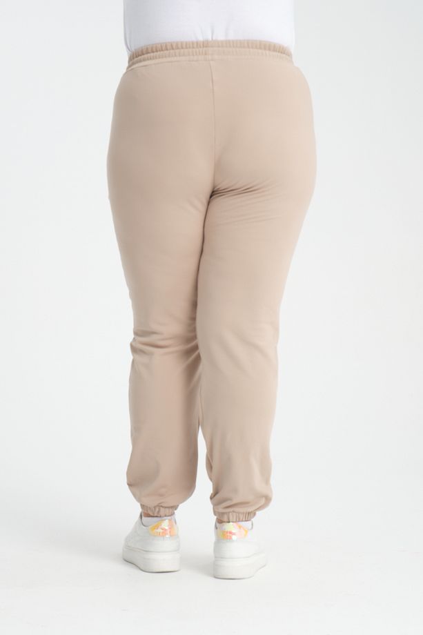Curve Kışlık Jogger Cepli Dalgıç Kumaş Şardonlu Polar Eşofman Altı - 4
