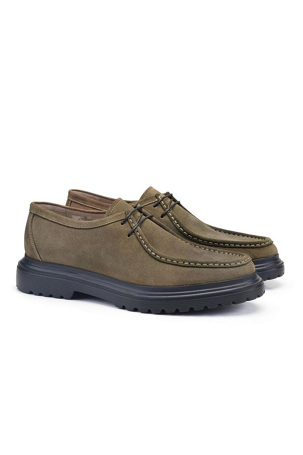 Süet Camel Bağcıklı Erkek Ayakkabı -70353- - 1