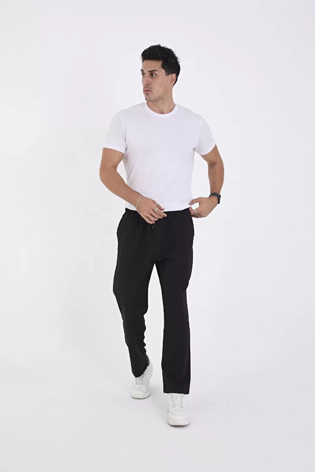 Winter Dumbbell Fabric Basic Sweatpants - Black - 6