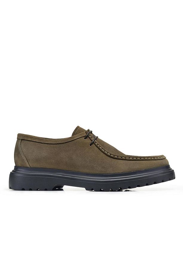 Süet Camel Bağcıklı Erkek Ayakkabı -70353- - 2