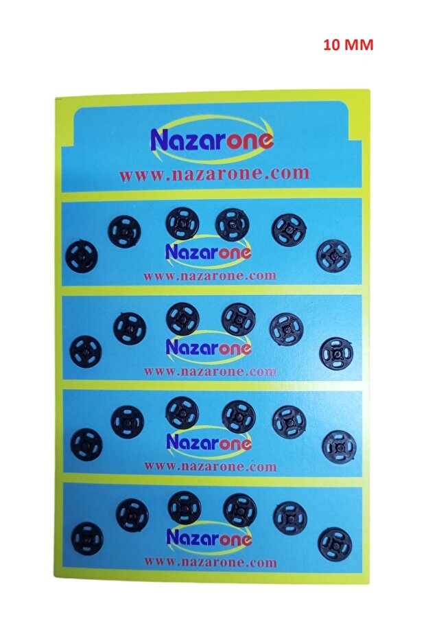 10mm 24 Pcs Black Plastic Snap Button