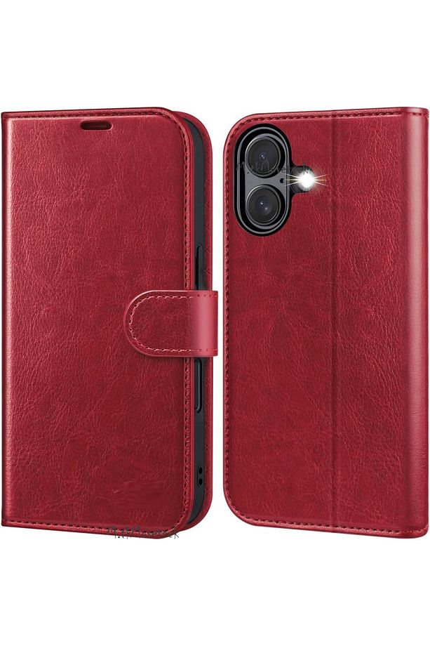 İphone 16 Kılıf 360 Tam Kaplar Deri Dokulu Kapaklı Cüzdanlı Kartlıklı Standlı Kartvizitli Kapak - 1