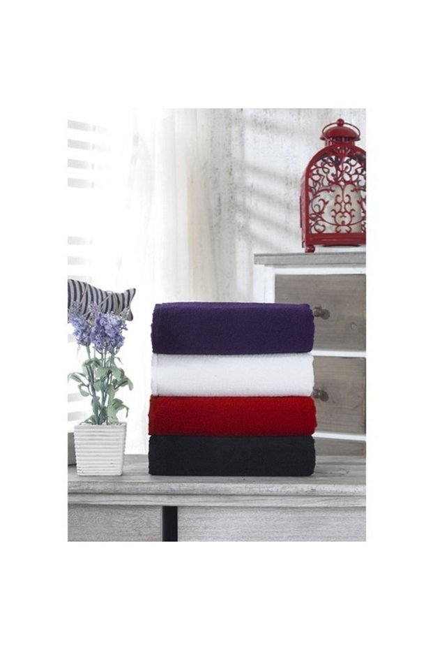 4 Pieces Non-Holding Hair Dye Black Red White Purple Microfiber Hand-Face-Hairdresser-Sports-Towel