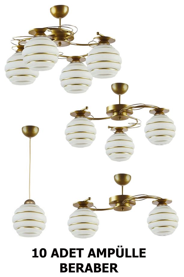AMPÜL DAHİL MODERN İLAY AVİZE SETİ SALON YATAK ODASI MUTFAK GİRİŞ 2Lİ 3LÜ TEKLİ AVİZE - 1