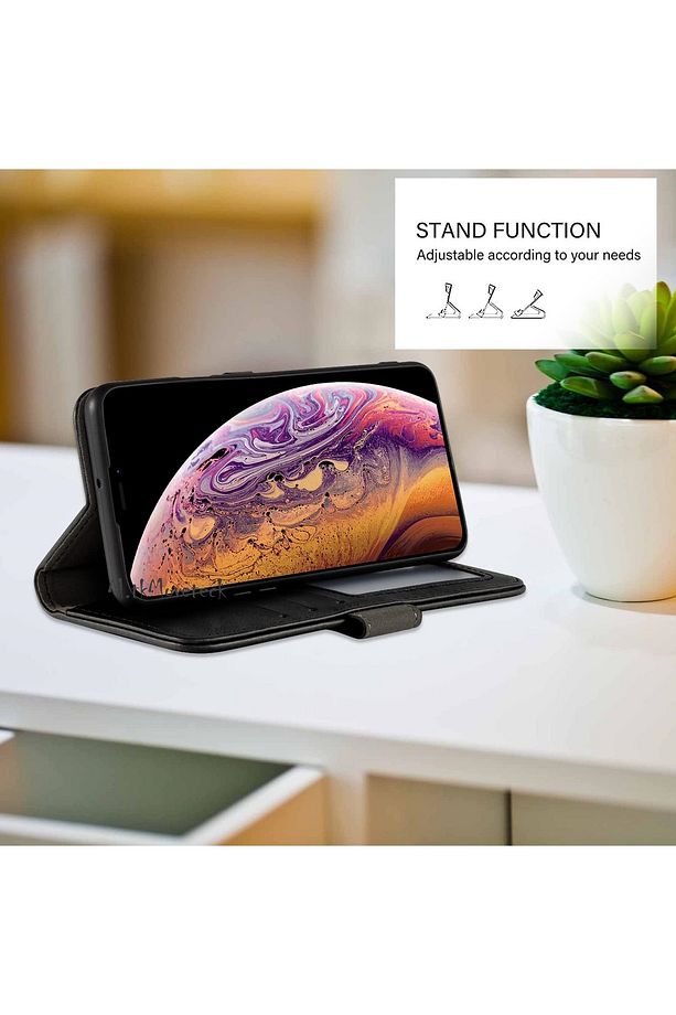 İphone 16 Plus Kılıf 360 Tam Kaplar Deri Dokulu Kapaklı Cüzdanlı Kartlıklı Standlı Kartvizitli Kapak - 4