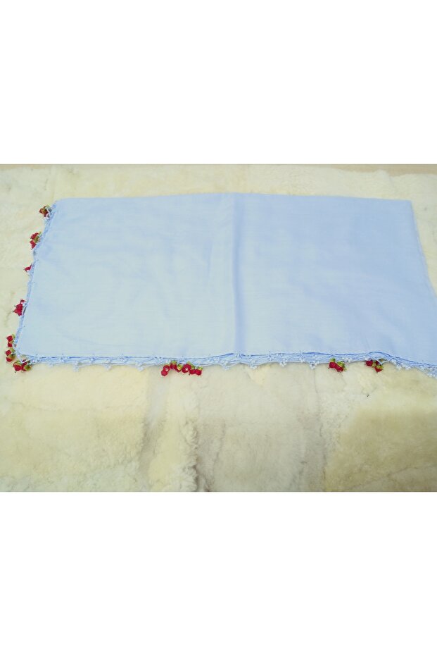 Kopya - Handmade Cherry Embroidery, Beaded Writing, Cheesecloth, Scarf, Yemeni, Mevlüt Coverlet with 4 Sides Embroidered