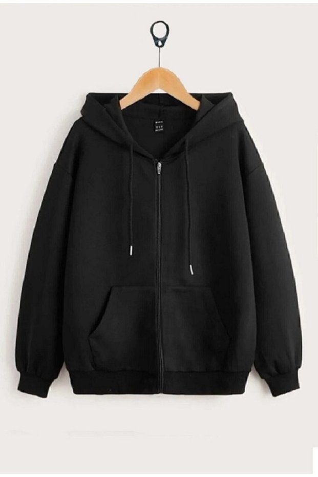 Unisex Hooded Cardigan with Zipper Seasonal Women/Men