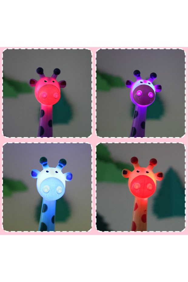 Vantuzlu Zürafa Pembe Eğitici Uzayan Boru Zurafa Teleskopik Yapışkanlı 1 Adet Duyusal Oyuncak - 4