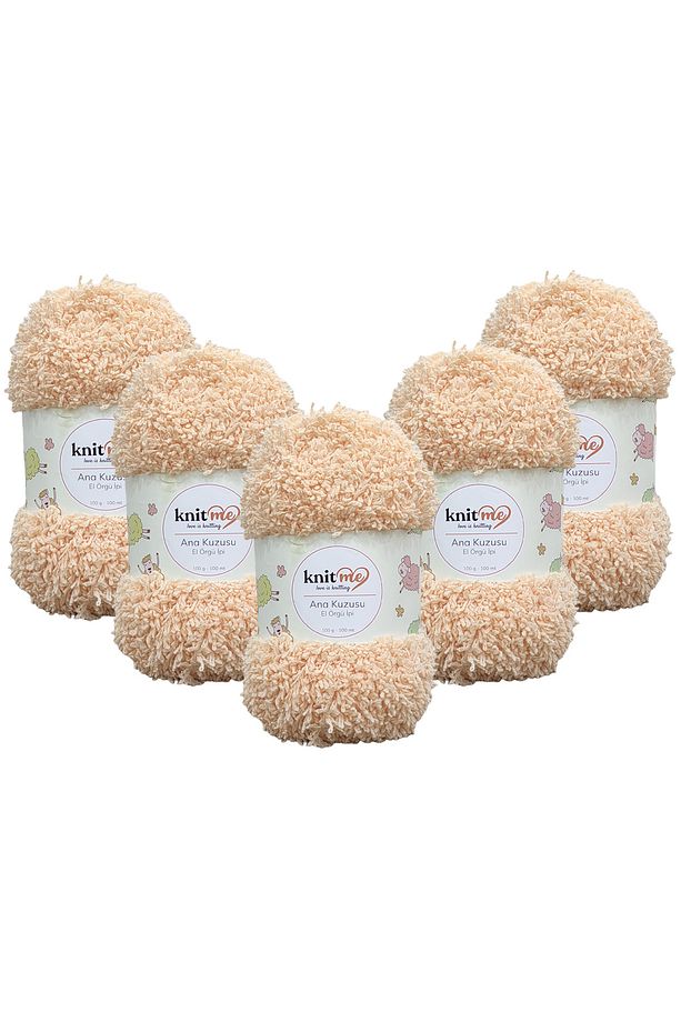 5 Adet Knit Me Ana Kuzusu Battaniye Hırka Kuzu El Örgü Ipi 100 Gr. 100 Mt. - 1