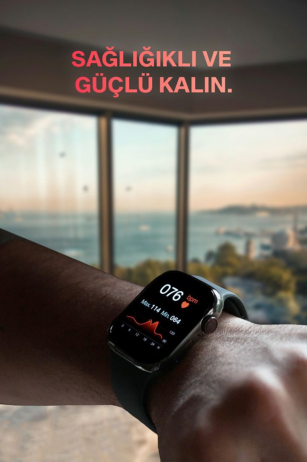X8 Ultra Plus Akıllı Saat - 2 İnç, Tansiyon, Oksijen, Ateş, Nabız Ölçen Saat - İos ve Android Uyumlu - 7