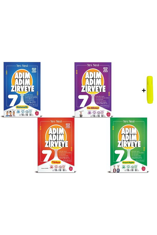 Newton 7. Sınıf Matematik Fen Türkçe Sosyal Adım Adım Zirveye Soru Bankası 4 Kitap Set - 1
