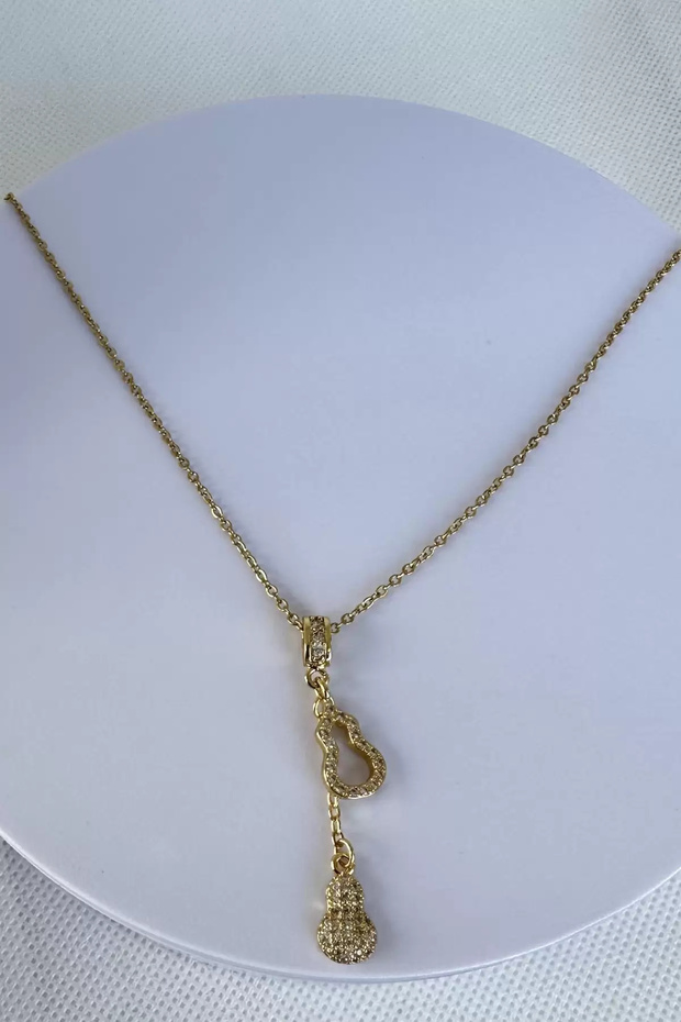 Gitar Figürlü Çelik Kolye - 2