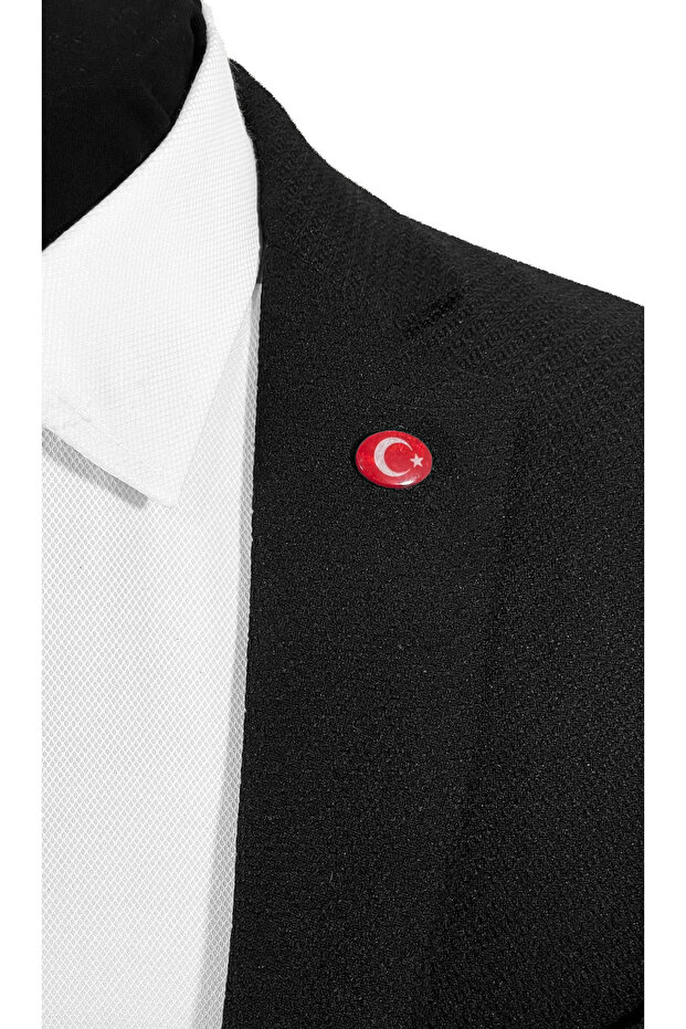 Türk Bayrağı Ceket Yaka İğnesi Broş - 1