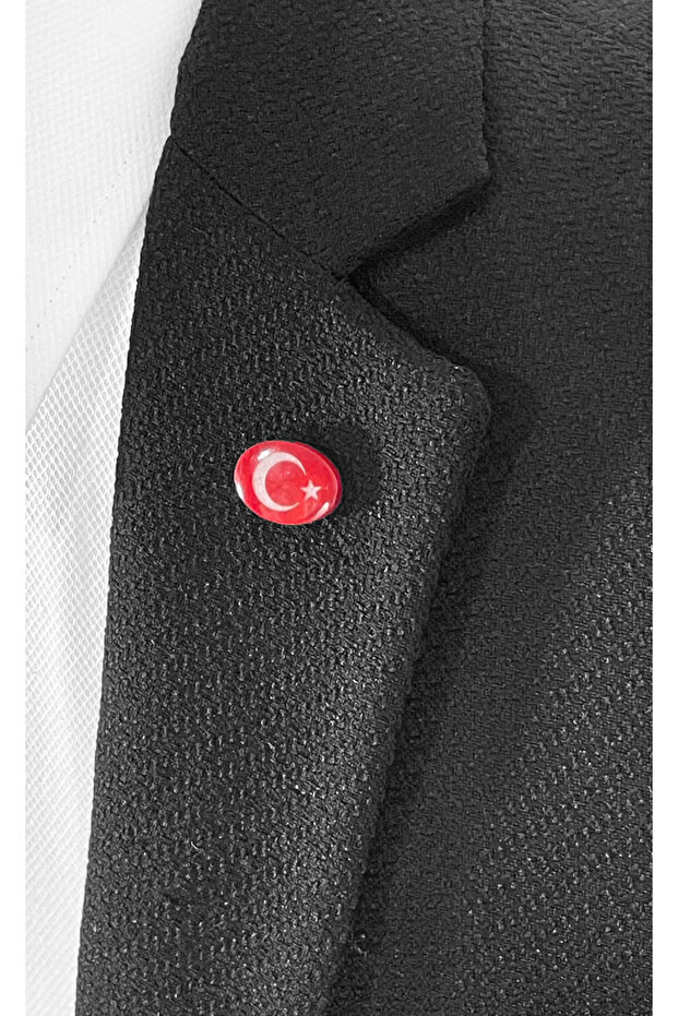 Türk Bayrağı Ceket Yaka İğnesi Broş - 2