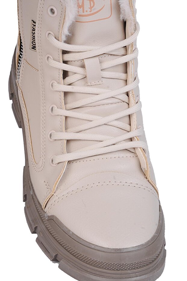 Mp 242-2246Zn Kadın Kürklü Kışlık Düz Bot - 3