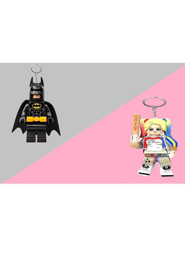 2-Piece Mini Figure Keychain Bag Ornament