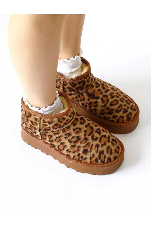 Teel Içi Kürklü Mini Süet Kışlık Taban Bot & Bootie - 3