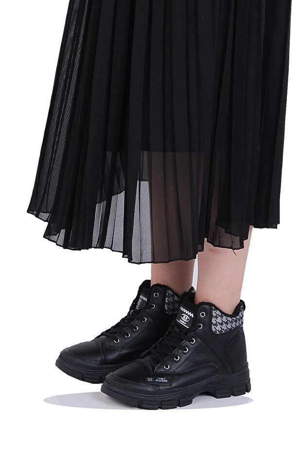 Mp 242-2245Zn Kadın Kürklü Kışlık Düz Bot - 2