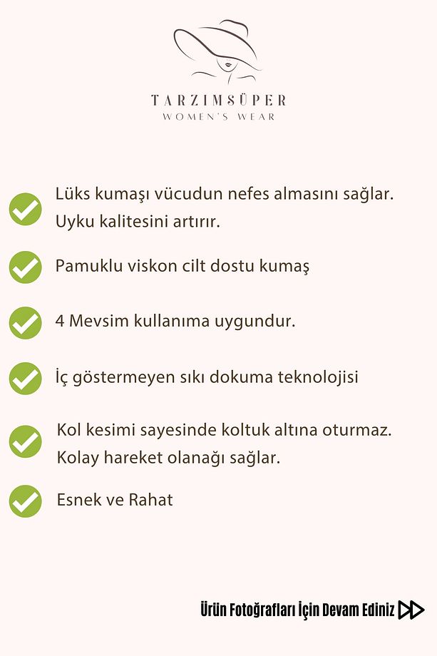 Kışlık Lüks Pijama Takımı Beli Lastikli Konfor Modeli Viskon Pamuklu Kadın Pijama Takım - 5