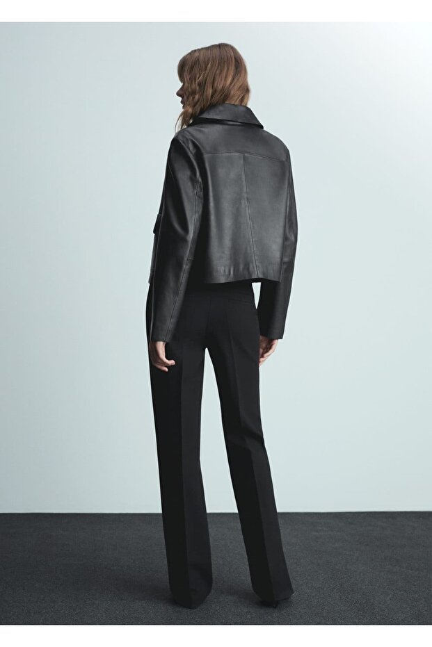 Low Waisted Flared Trousers - 4