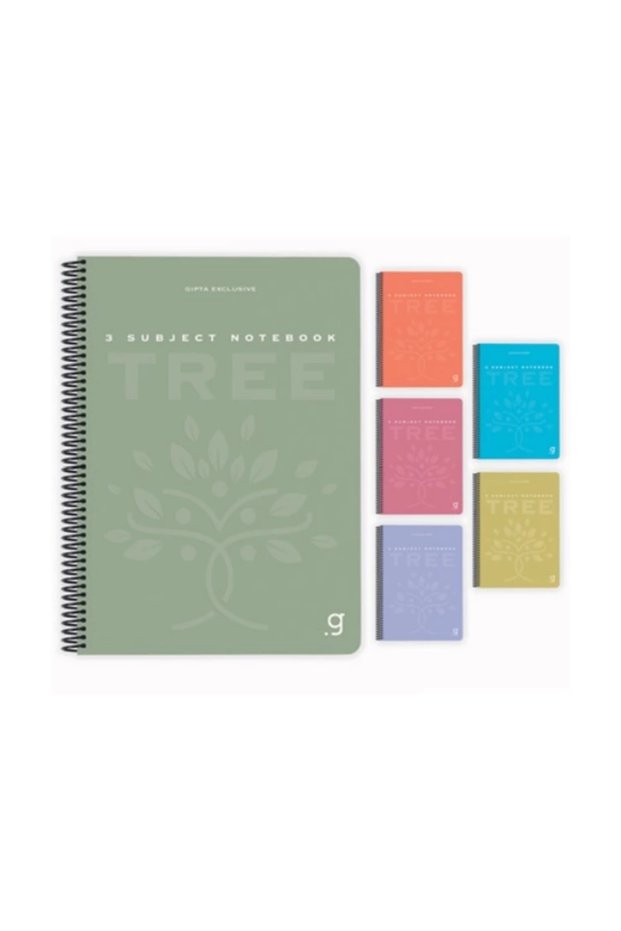GIPTA TREE A4 - 120 YP Ruled, Spiral PP Cover Notebook with Separator
