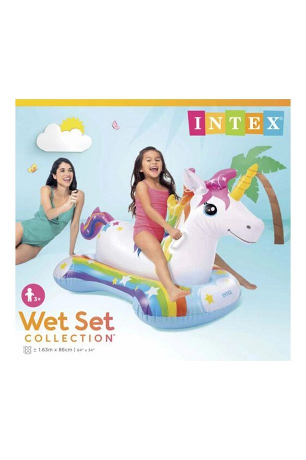 Wet Set 57552np Şişirilebilir Unicorn Sihirli Binici- Tutmaçlı 163x86cm - 1