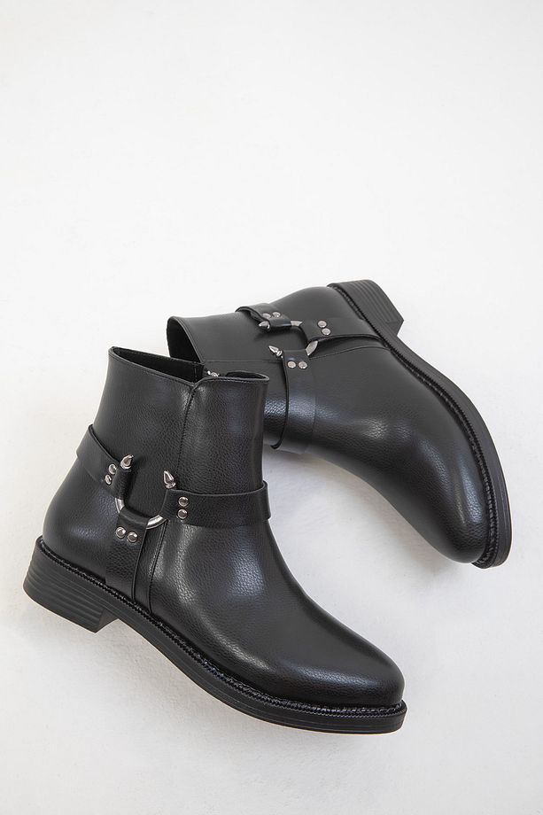 Siyah Kadın Bot & Bootie 19796 - 2