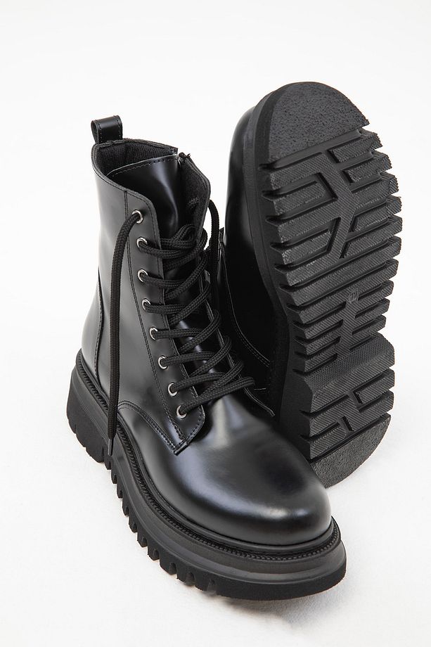 Siyah Açma Kadın Bot & Bootie 19848 - 4