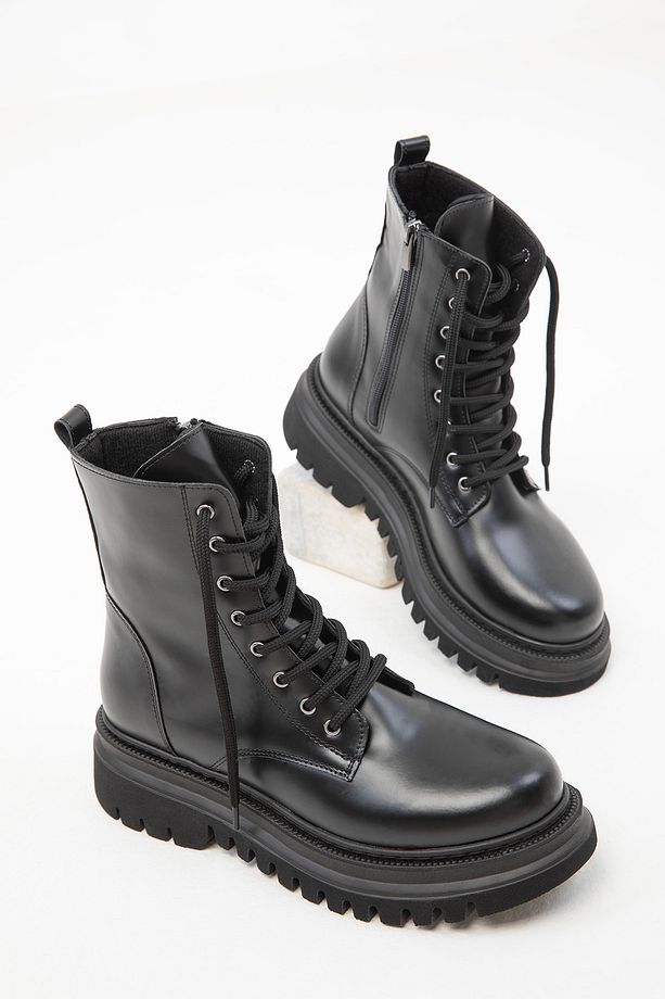 Siyah Açma Kadın Bot & Bootie 19848 - 1