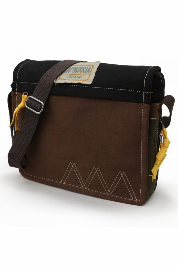 4009 ephesus casual shoulder messenger bag brown 15.6 inch laptop school travel daily vintage cotton bag