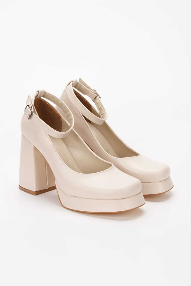 Women's Ankle Strap Platform Heeled Shoes