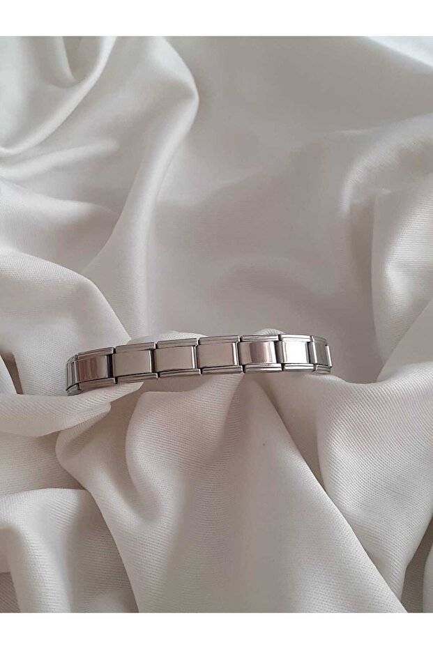 Steel Italian Charm Bracelet Without Engraving