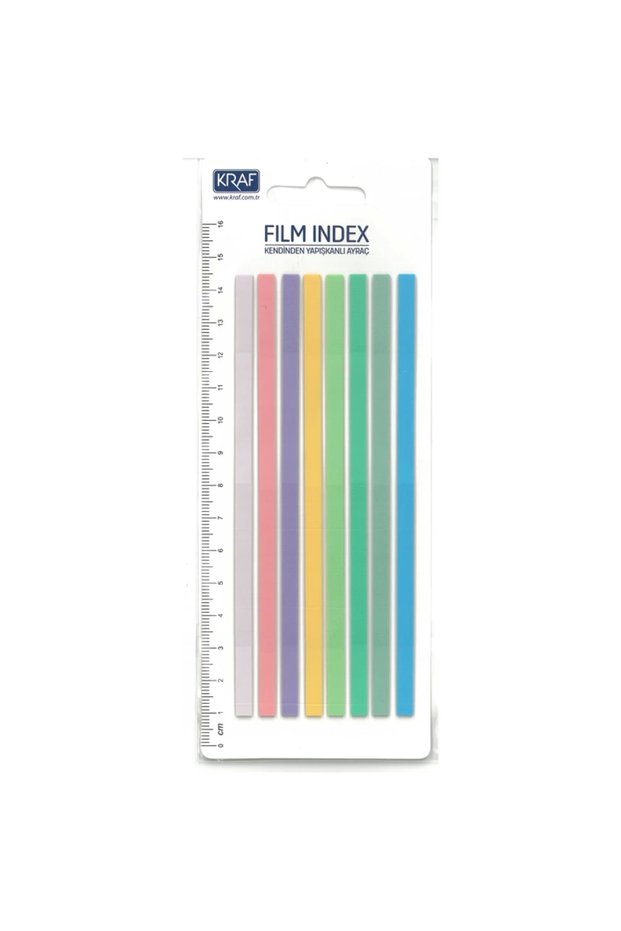 85135-1 Index Film (Pp) Bright Color Adhesive Bookmark 5X135Mm 8 Colors X 20Yp
