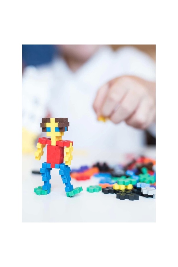 PLUS-PLUS 4023 BASIC MİNİ MİX BLOK PUZZLE YAPI SETİ 100 PARÇA TÜP - 3