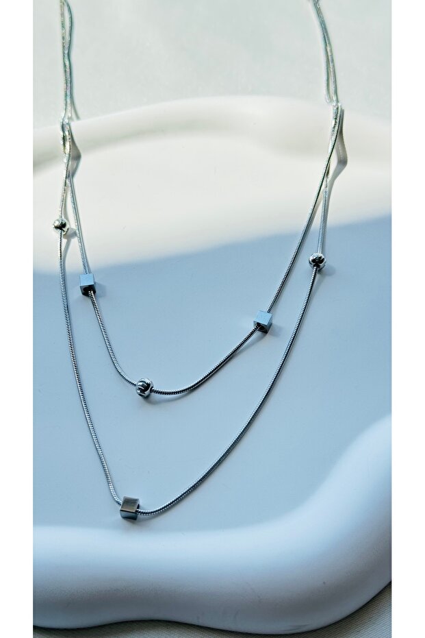 2’li Küp Çelik Kolye - 1