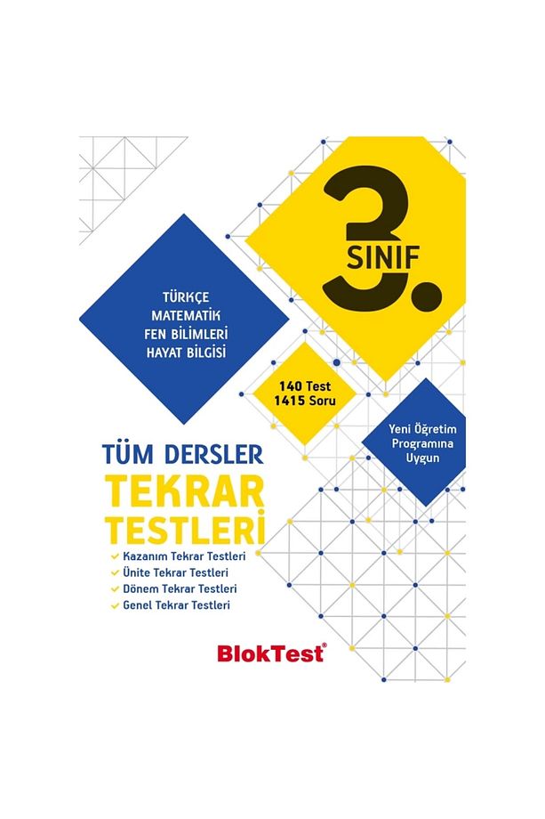 Bloktest - 3.sınıf Tüm Dersler Tekrar Testleri - 1